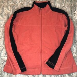 Women’s DUCK HEAD Full Zip Fleece peach orange color Sz XL